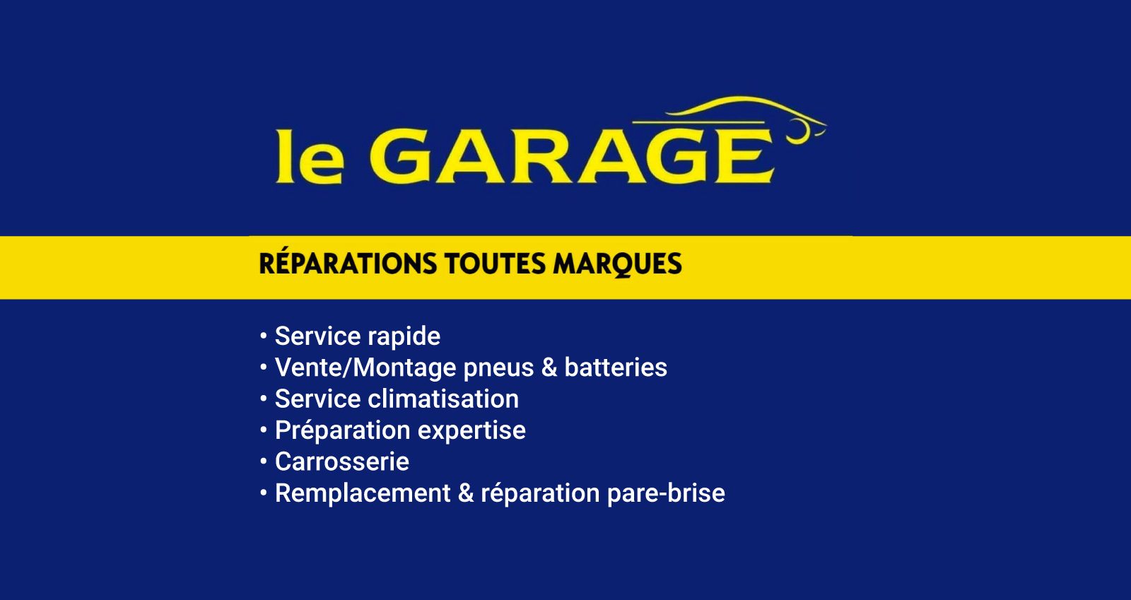 le GARAGE, réparations toutes marques